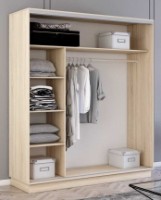 Dulap cu uşi glisante Mobildor-Lux Fox Mirror Elements 180x200 Oak Sonoma (fox6930) imaginea #2 — magazin online Desire.md