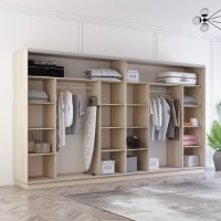 Dulap cu uşi glisante Mobildor-Lux Fox 370x60x220 Sonoma (fox7626) imaginea #2 — magazin online Desire.md