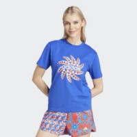 Tricou de dame Adidas Farm Gfx Tee Bold Blue, s.XL imaginea #2 — magazin online Desire.md