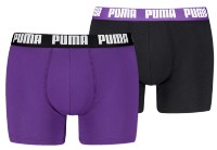 Мужские трусы Puma Men Everyday Basic Boxer 2P Violet/Black, s.M