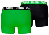 Сhiloţi pentru bărbați Puma Men Everyday Basic Boxer 2P Green/Black, s.L