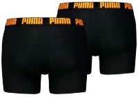 Сhiloţi pentru bărbați Puma Men Everyday Basic Boxer 2P Black/Orange, s.L
