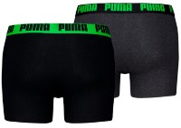 Сhiloţi pentru bărbați Puma Men Everyday Basic Boxer 2P Black/Green Pop, s.XL