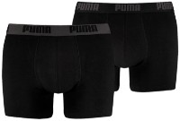 Сhiloţi pentru bărbați Puma Underwear Basic Boxer 2P Black, s.M
