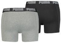 Сhiloţi pentru bărbați Puma Underwear Basic Boxer 2P Dark Grey Melange/Black, s.L imaginea #2 — magazin online Desire.md