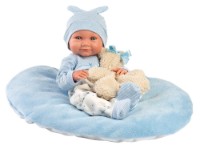 Păpușa Llorens Nico Cojín Azul y Osito (73807)