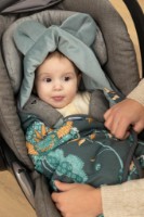 Конверт для малышей Sensillo Velvet Auto Green (70307) фото №8 — интернет-магазин Desire.md