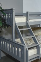 Pat copii MobiCasa Etajat Mowgli 80/120x200 Grey imaginea #2 — magazin online Desire.md