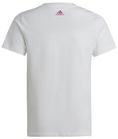 Детская футболка Adidas Essentials Linear Logo Cotton Slim Fit Tee White, s.140 фото №2 — интернет-магазин Desire.md