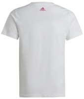 Tricou pentru copii Adidas Essentials Linear Logo Cotton Slim Fit Tee White, s.164