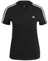Женская футболка Adidas Shirt 3 Stripes Black, s.M