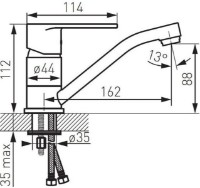 Baterie lavoar Ferro Algeo BAG2AA imaginea #2 — magazin online Desire.md