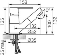 Baterie lavoar Ferro Algeo BAG2APO imaginea #2 — magazin online Desire.md