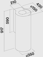 Вытяжка Falmec Polar 35 800 Gold (CPWN90.E4P2#ZZZA491F) фото №3 — интернет-магазин Desire.md