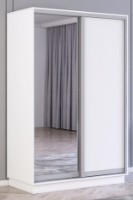 Dulap cu uşi glisante Mobildor-Lux Fox Chipboard/Mirror 130x210 White (fox6012)