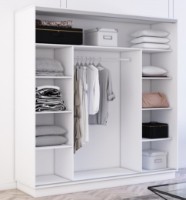 Dulap cu uşi glisante Mobildor-Lux Fox Chipboard/Mirror 230x240 White (fox6737) imaginea #2 — magazin online Desire.md