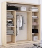 Dulap cu uşi glisante Mobildor-Lux Fox Chipboard/Mirror 230x200 Oak Sonoma (fox6738) imaginea #2 — magazin online Desire.md