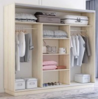 Dulap cu uşi glisante Mobildor-Lux Fox Chipboard/Mirror 240x200 Oak Sonoma (fox6546) imaginea #2 — magazin online Desire.md