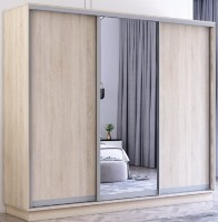 Dulap cu uşi glisante Mobildor-Lux Fox Chipboard/Mirror 240x240 Oak Sonoma (fox6555)