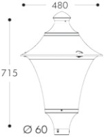 Уличный светильник Fumagalli R50000000LXH1L фото №2 — интернет-магазин Desire.md