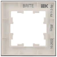 Рамка для розеток и выключателей IEK Brite BR-M12-G-31-K01 5pcs
