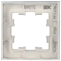 Рамка для розеток и выключателей IEK Brite BR-M12-G-31-K35 5pcs