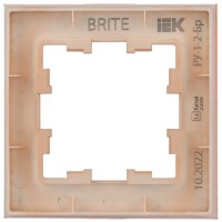 Рамка для розеток и выключателей IEK Brite BR-M12-G-31-K96 5pcs