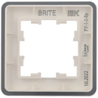 Рамка для розеток и выключателей IEK Brite BR-M12-G-41-K01 5pcs