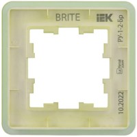 Рамка для розеток и выключателей IEK Brite BR-M12-G-41-K06 5pcs