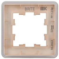 Рамка для розеток и выключателей IEK Brite BR-M12-G-41-K97 5pcs
