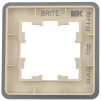 Рамка для розеток и выключателей IEK Brite BR-M12-G-41-K98 5pcs