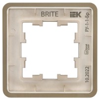 Рамка для розеток и выключателей IEK Brite BR-M12-M-01-K49 5pcs