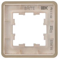 Рамка для розеток и выключателей IEK Brite BR-M12-M-21-K37 5pcs