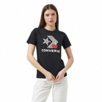 Женская футболка Converse Cherry Star Chevron Infill Tee Black, s.L фото №2 — интернет-магазин Desire.md