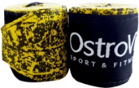 Эластичный бинт спортивный Ostrovit Boxing Bandage 2.5m Yellow/Black