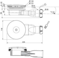 Сифон для душевого поддона Wirquin Slim H40 D90 (30722859/219218B) фото №2 — интернет-магазин Desire.md