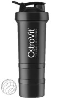 Shaker pentru nutriție sportivă Ostrovit Shaker Premium 450ml Black