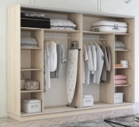 Dulap cu uşi glisante Mobildor-Lux Fox Chipboard/Mirror 370x220 Oak Sonoma (fox7519) imaginea #2 — magazin online Desire.md