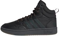 Bocanci pentru bărbați Adidas Sneaker Hoops 3.0 Mid Wtr Black/Dark Green 42