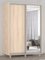Dulap cu uşi glisante Mobildor-Lux Aron 140x200 (3025 Stejar Sonoma) uși glisante din oglindă și PAL