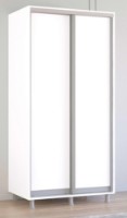 Dulap cu uşi glisante Mobildor-Lux Aron S 110x200 (8681 Alb Briliant) uși glisante din PAL