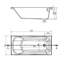 Cadă de baie Cersanit Nao 150х70 imaginea #3 — magazin online Desire.md