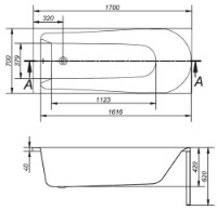 Cadă de baie Cersanit Nao 170х70 imaginea #4 — magazin online Desire.md