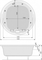 Ванна Pool-SPA Atlantyda 160 (PWRD310ZS000) фото №3 — интернет-магазин Desire.md