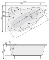Ванна Pool-SPA Europa 170x115 Left (PWAD110ZN3C0000) фото №3 — интернет-магазин Desire.md