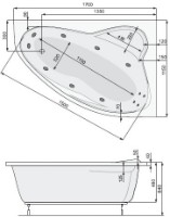 Cadă de baie Pool-SPA Europa 170x115 Right (PWD0210ZNBC0000) imaginea #3 — magazin online Desire.md