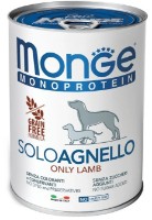 Hrană umedă pentru câini Monge Superpremium Monoprotein Paté Solo Agnello 400g