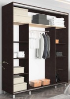 Шкаф-купе Mobildor-Lux Aron P 200x200 (2226 Wenghe) uși glisante din PAL (K) orizontal фото №2 — интернет-магазин Desire.md