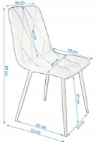 Стул Jumi Piado CM-274785 Yellow фото №2 — интернет-магазин Desire.md