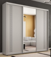 Dulap cu uşi glisante Mobildor-Lux Compact 260x220 uși glisante Oglindă + PAL cu ornament grecesc